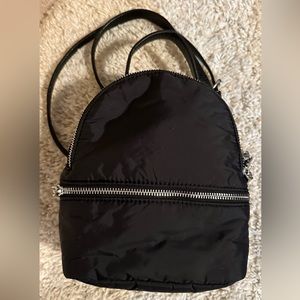 Steve Madden Mini Black Nylon Backpack Purse